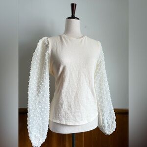 Anthro cream puff sleeve blouse